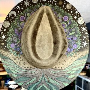 Wide brim hat - tree of life